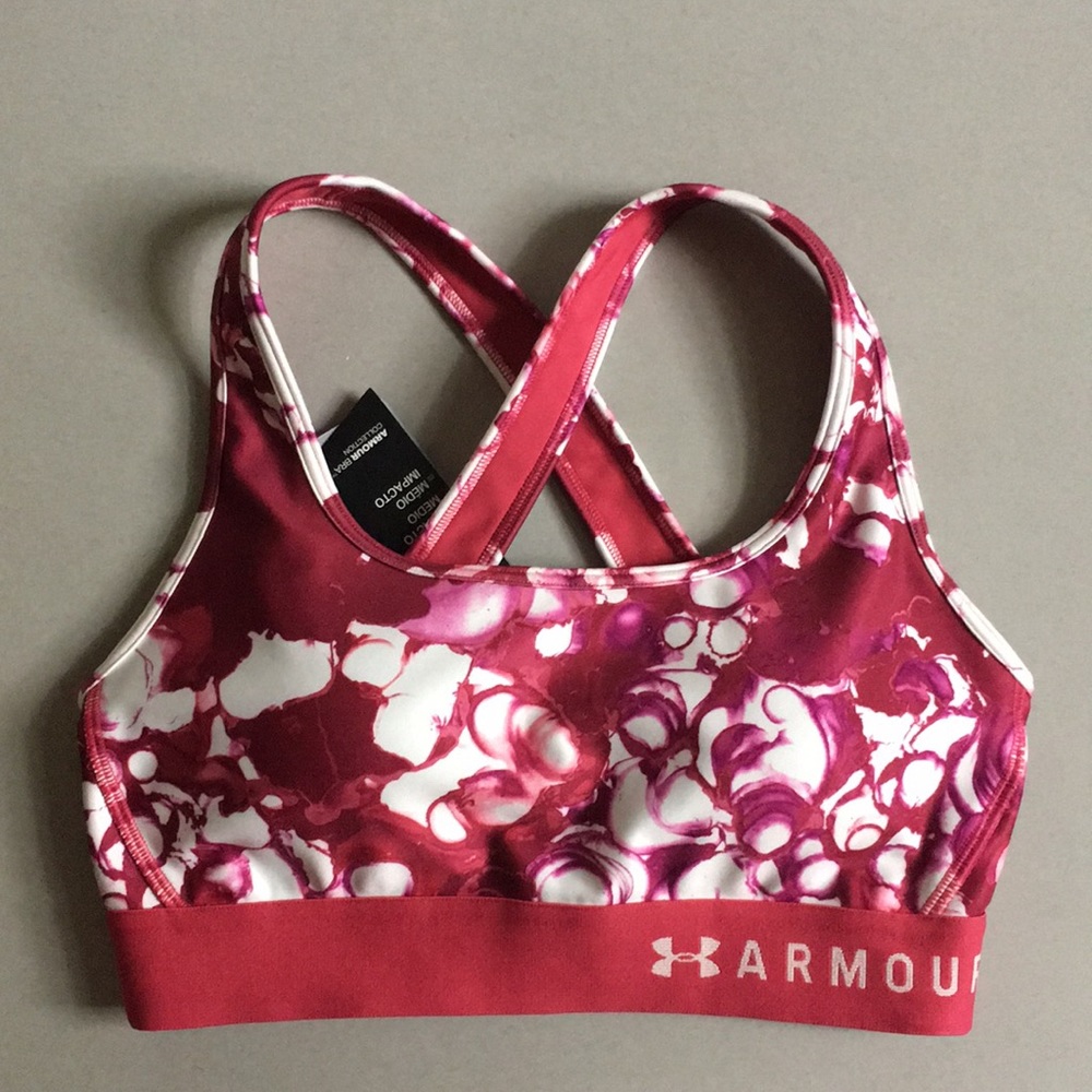 UA Cross back mid-level impact Sports Bra